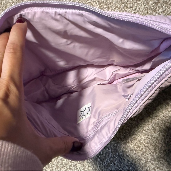 Aerie Lavender Puff Love Mini Quilted Crescent Bag - Picture 5 of 7